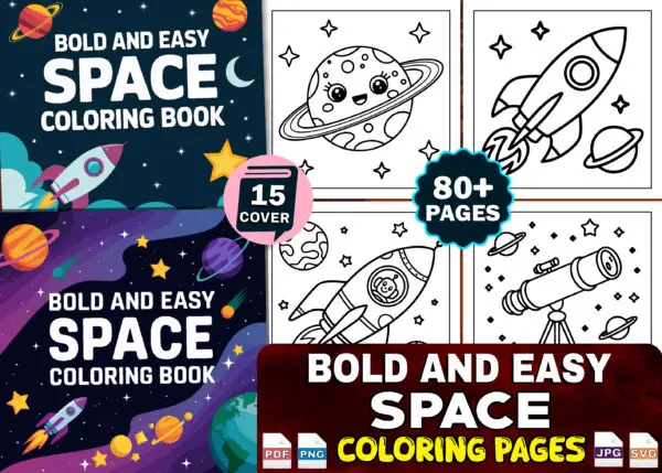 Bold and Easy Bundle Coloring Book Pages - Image 6