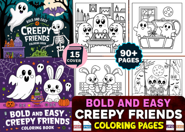 Bold and Easy Bundle Coloring Book Pages - Image 7