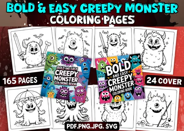 Bold and Easy Bundle Coloring Book Pages - Image 19