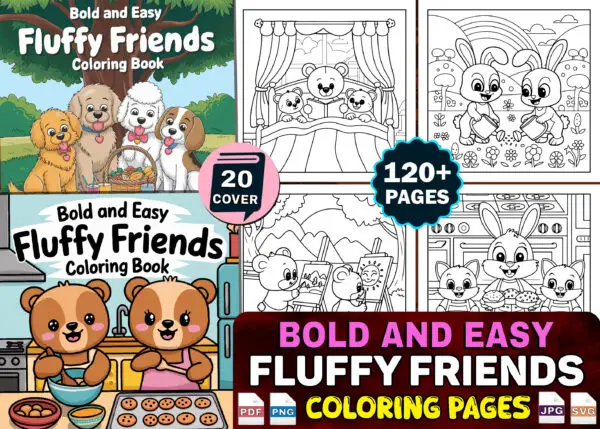 Bold and Easy Bundle Coloring Book Pages - Image 18