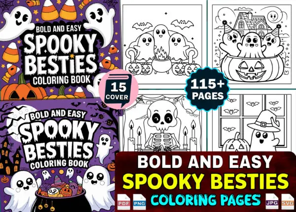 Bold and Easy Bundle Coloring Book Pages - Image 17