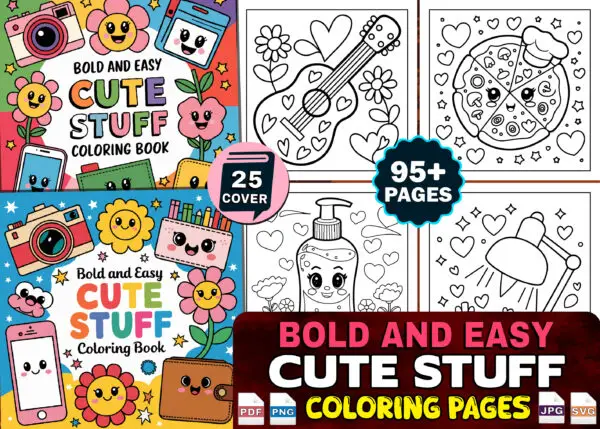 Bold and Easy Bundle Coloring Book Pages - Image 10