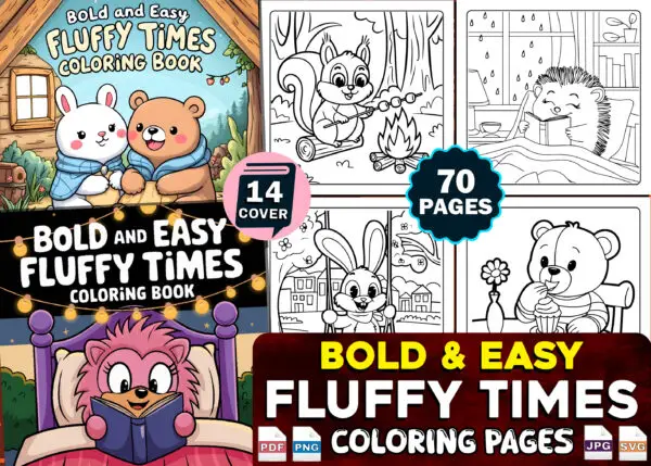 Bold and Easy Bundle Coloring Book Pages - Image 9